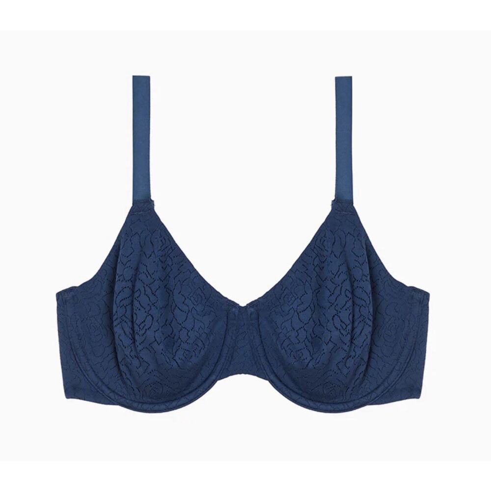 Wacoal 855345 Underwire inside job side support full T-Shirt Bra 36DDD blue - Picture 4 of 16